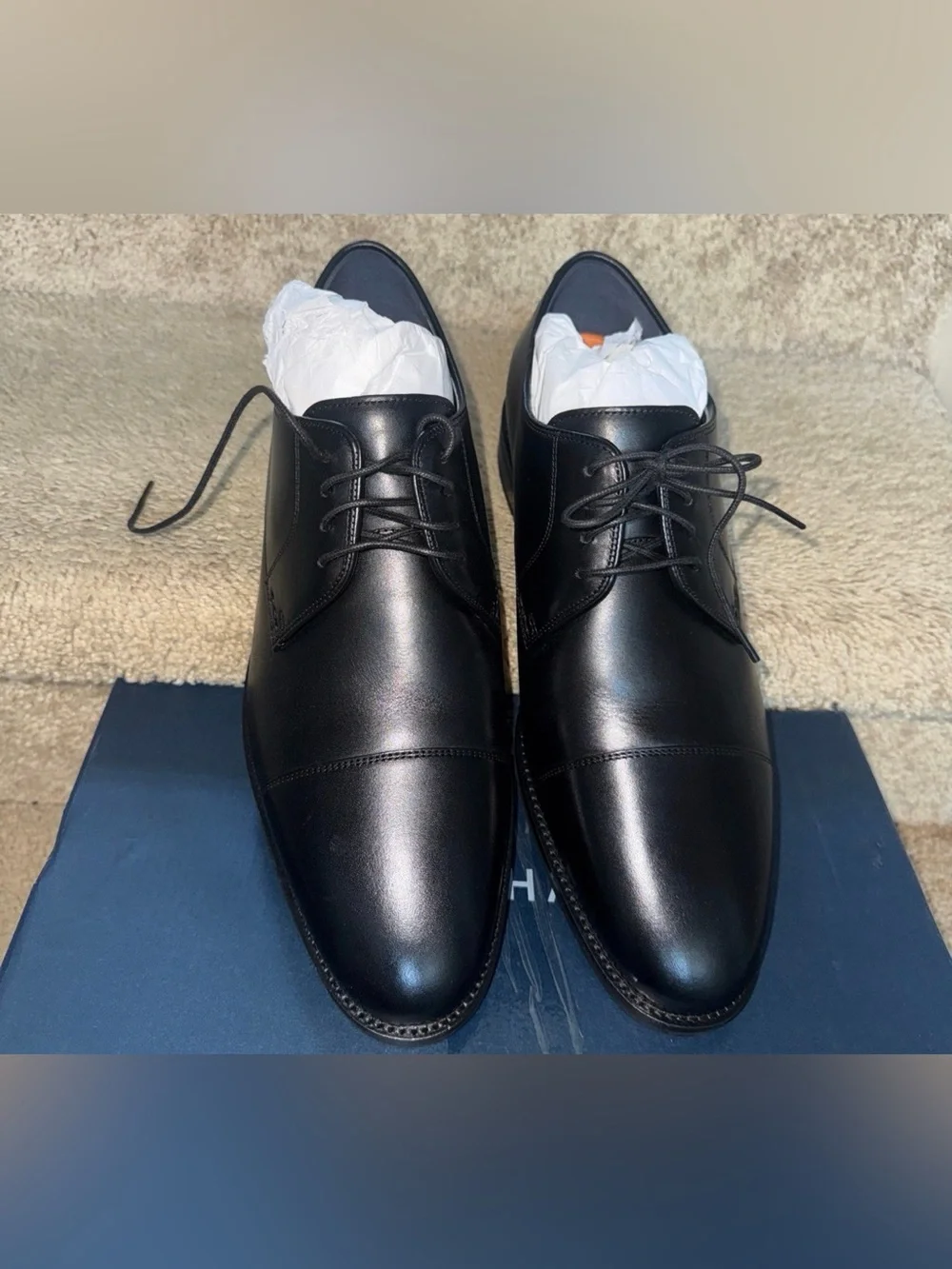 NEW wBox-COLE HAAN Black Lenox Hill Cap Oxford 10
